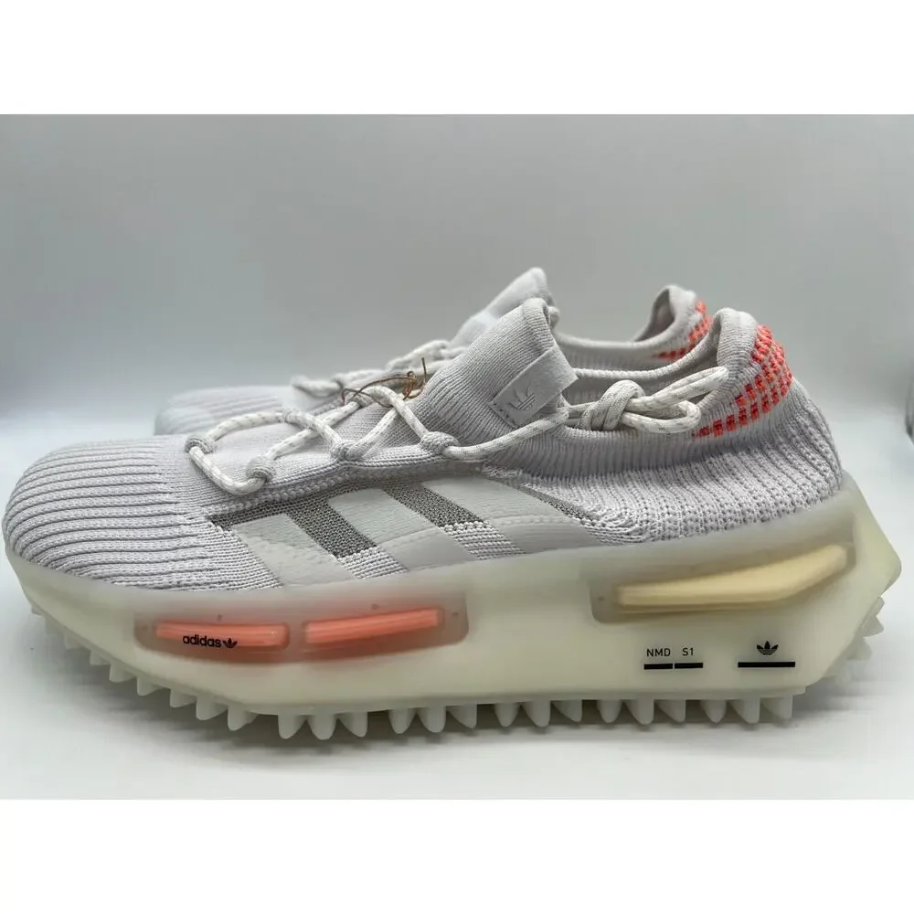 Adidas Women's NMD S1 Low Shoes Coral White HQ4465 Size 10 NWT